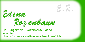 edina rozenbaum business card